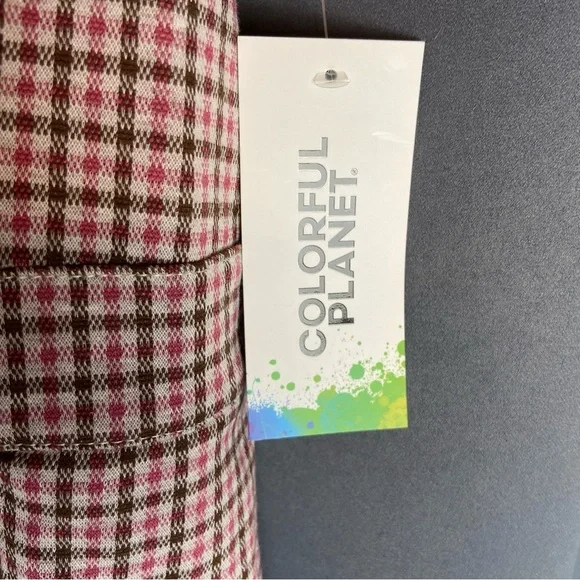 Colorful Planet, Kids XL 14/16, Pink and Brown‎ Plaid Dress NWT - Picture 5 of 10